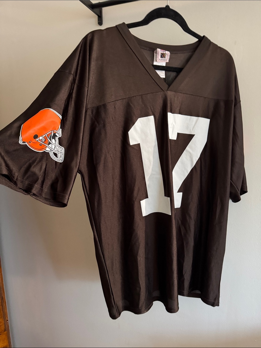 NFL Men's Brown Jersey with White Number 17